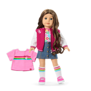 Truly Me™ 18-inch Doll #126 with wavy brown hair G1