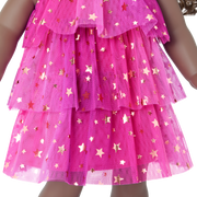 Pink Party-Ready Dress for 18-inch Dolls M0
