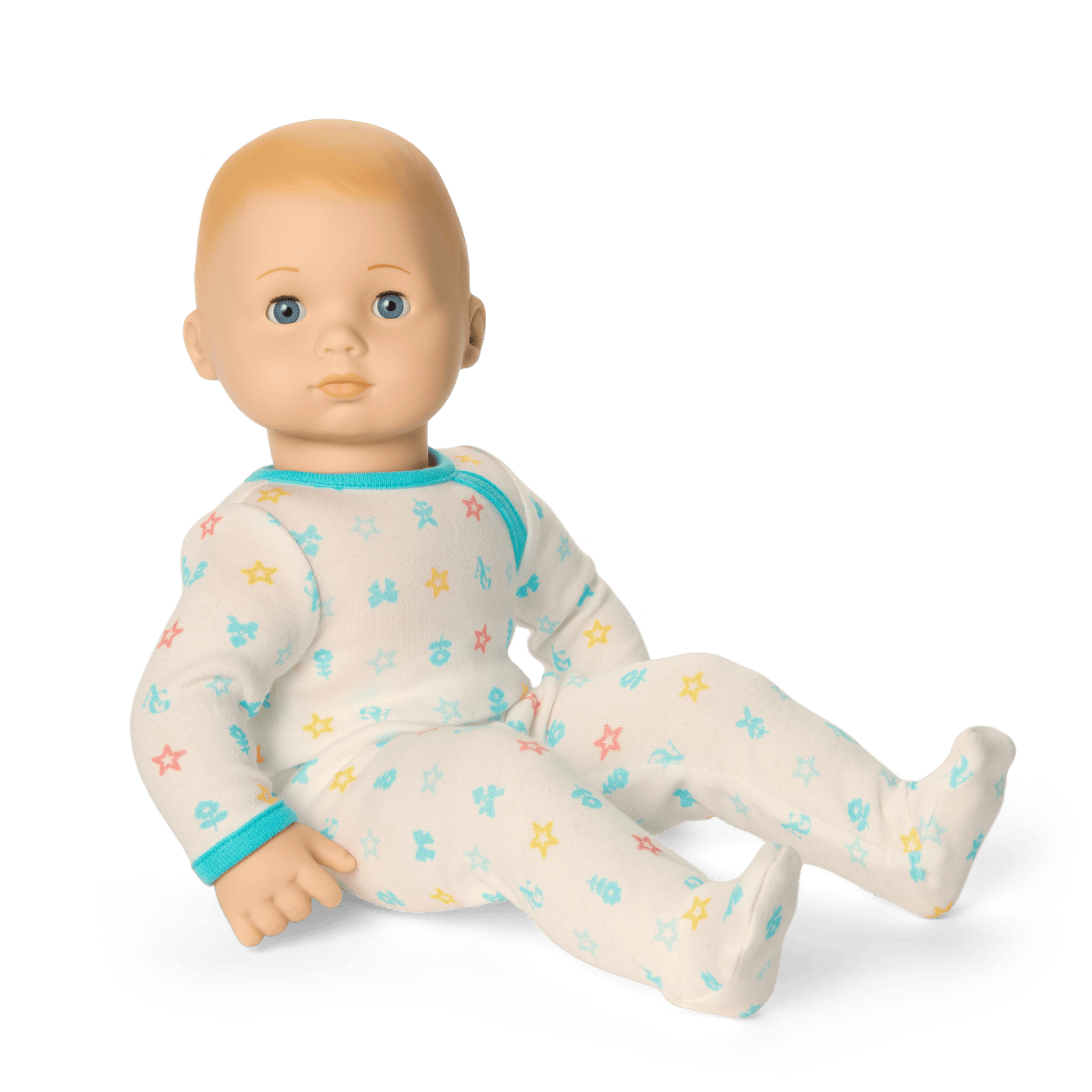 Bitty Baby® Doll #3 with blonde hair in Pastel Blue C5