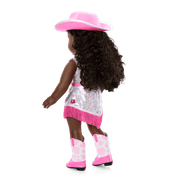 Glam Pink Cowgirl Outfit for 18-inch Dolls W3