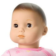 Bitty Baby® Doll #2 with brown hair in Pastel Pink K5