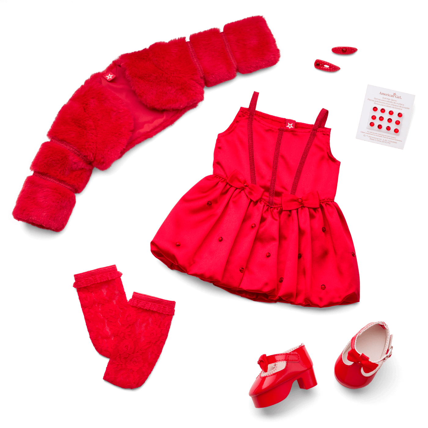 July Ruby Beauty Outfit for 18-inch Dolls X1