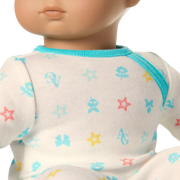 Bitty Baby® Doll #5 with dark-brown hair in Pastel Blue O3
