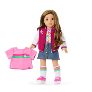 Truly Me™ 18-inch Doll #118 with curly caramel hair S2