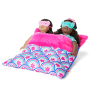 Best Sleepover Ever! Sleeping Bag Set for Two 18-inch Dolls W2