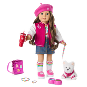 Truly Me™ 18-inch Doll #126 with wavy brown hair N4