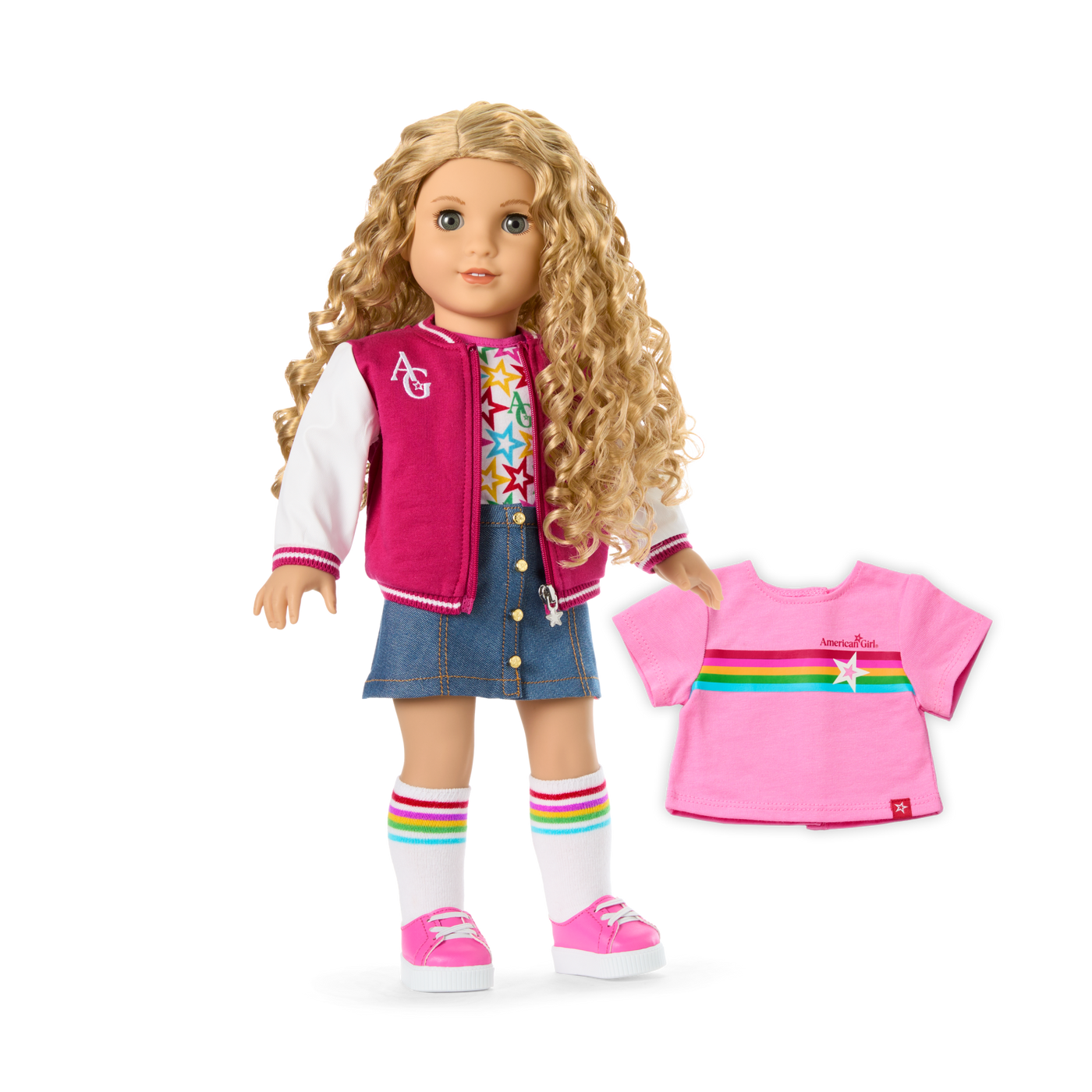 Truly Me™ 18-inch Doll #115 with curly blonde hair M8