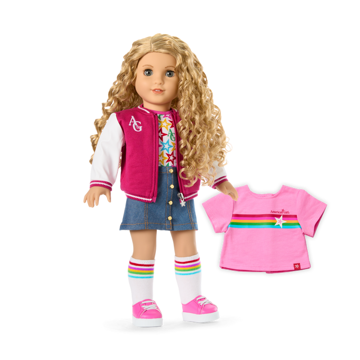 Truly Me™ 18-inch Doll #115 with curly blonde hair M8