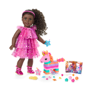 Unicorn Piñata & Party Accessories for 18-inch Dolls L1