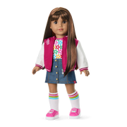 Truly Me™ 18-inch Doll #122 with straight dark-brown hair K2