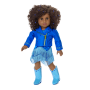 September Sapphire Sparkle Outfit for 18-inch Dolls R0