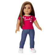 Matching AG™ Grin Pins Ringer Tee Set for Girls & 18-inch Dolls X3
