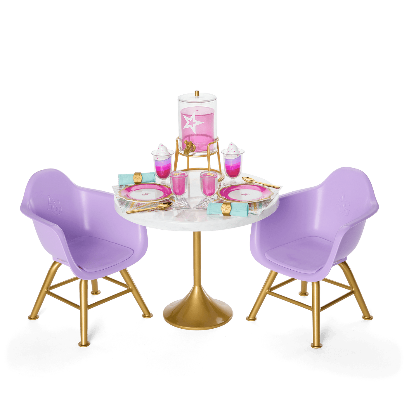 Kitchen Table for Two Set for 18-inch Dolls M5