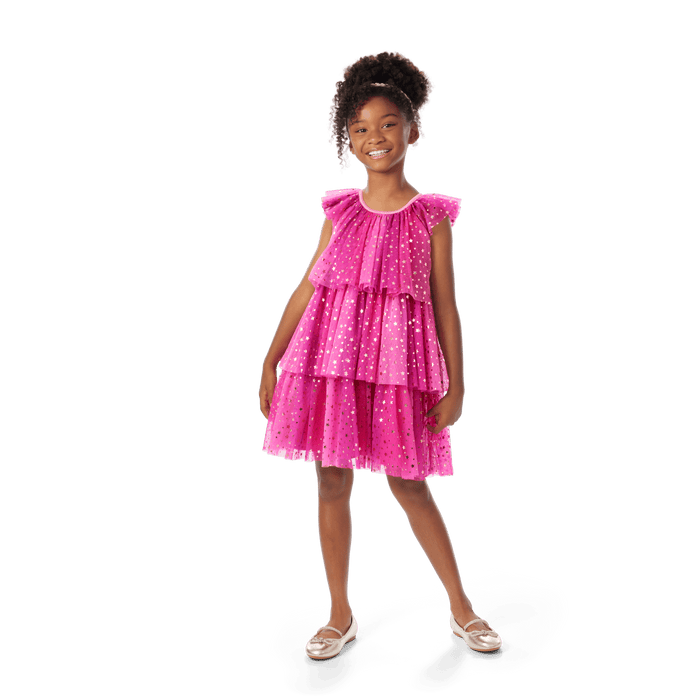 Pink Party-Ready Dress for Girls R5