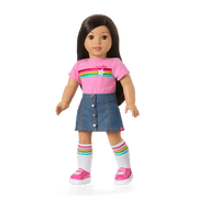 Truly Me™ 18-inch Doll #124 with straight black-brown hair L5