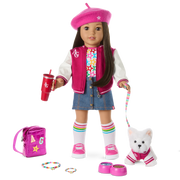 Truly Me™ 18-inch Doll #124 with straight black-brown hair L5