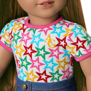 Truly Me™ 18-inch Doll #122 with straight dark-brown hair K2