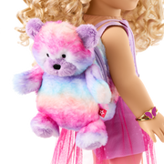Colorful Teddy Bear Backpack & Accessory Set for 18-inch Dolls L0