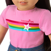 Truly Me™ 18-inch Doll #124 with straight black-brown hair L5