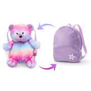 Colorful Teddy Bear Backpack & Accessory Set for 18-inch Dolls X6