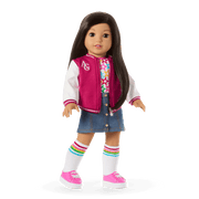 Truly Me™ 18-inch Doll #124 with straight black-brown hair L5