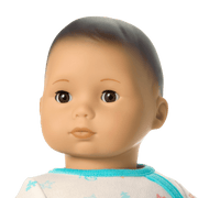 Bitty Baby® Doll #4 with black hair in Pastel Blue U5