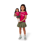 Matching AG™ Grin Pins Ringer Tee Set for Girls & 18-inch Dolls X3