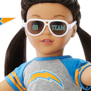American Girl® x NFL Los Angeles Chargers Fan Outfit & Accessories for 18-inch Dolls S9