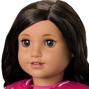 Truly Me™ 18-inch Doll #108 with curly black-brown hair X5