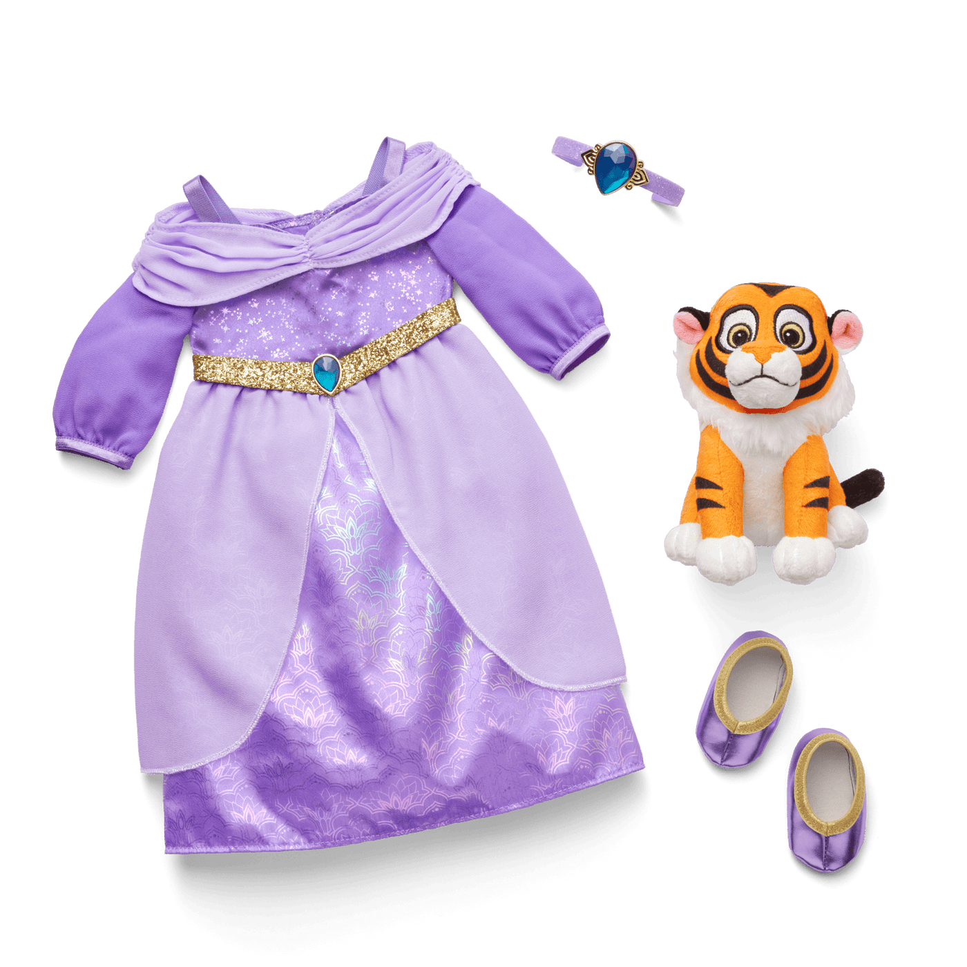 Disney Princess Jasmine Formal Dress, Baby Rajah & Accessories for 18-inch Dolls by American Girl® T3
