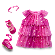 Pink Party-Ready Dress for 18-inch Dolls M0