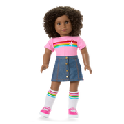 Truly Me™ 18-inch Doll #112 with curly dark-brown hair J2