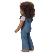 Western Flowers Denim Jumpsuit for 18-inch Dolls M4