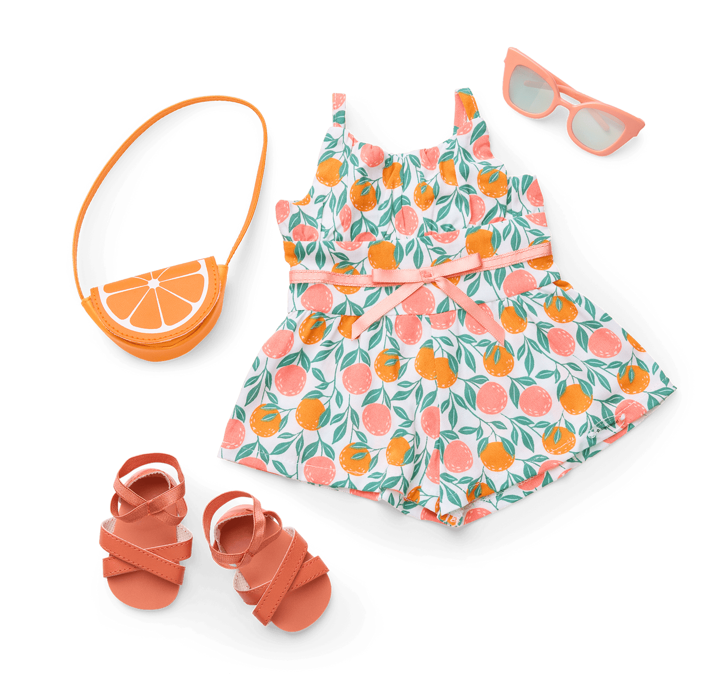 Orange You Glad It's Summer Outfit for 18-inch Dolls Y2