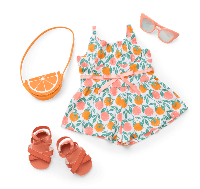 Orange You Glad It's Summer Outfit for 18-inch Dolls V1