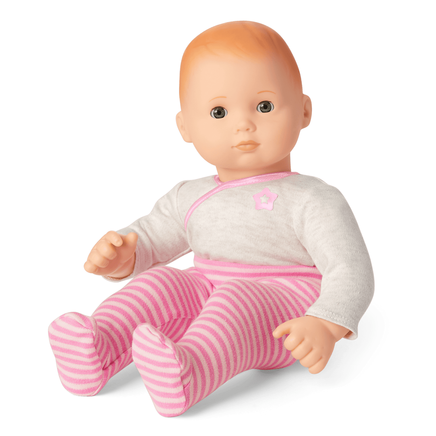 Bitty Baby® Doll #6 with red hair in Pretty Pink M3
