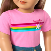 Truly Me™ 18-inch Doll #100 with straight layered blonde hair R7