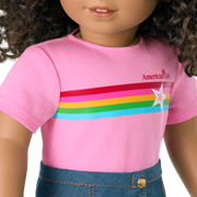 Truly Me™ 18-inch Doll #132 with curly dark-brown hair M1