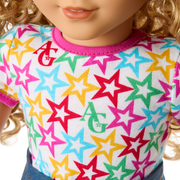 Truly Me™ 18-inch Doll #115 with curly blonde hair M8