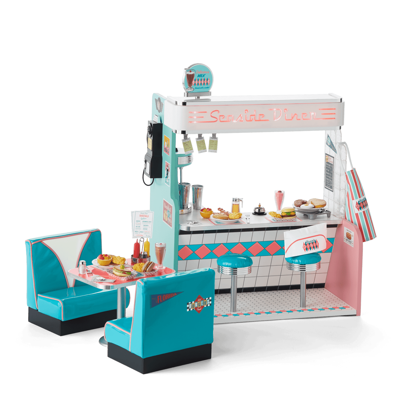 Maryellen’s™ Seaside Diner for 18-inch Dolls (Historical Characters) H4