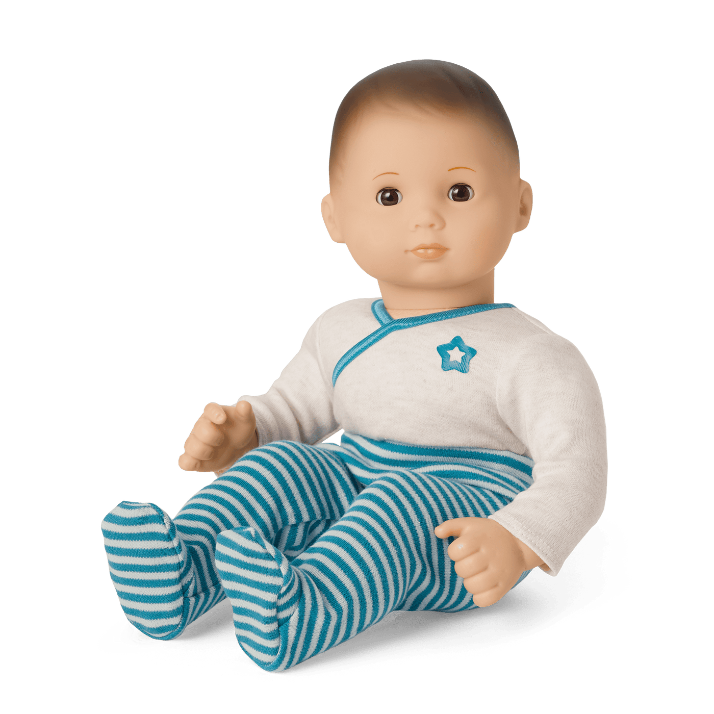 Bitty Baby® Doll #2 with brown hair in Soft Blue U7