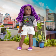 Truly Me™ 18-inch Doll #91 with curly purple hair B7