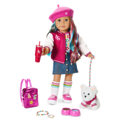 Truly Me™ 18-inch Doll #101 with wavy caramel hair V4