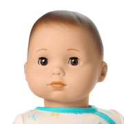Bitty Baby® Doll #2 with brown hair in Pastel Blue C1