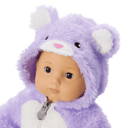 Lovable Lavender Bear One-Piece Outfit for Bitty Baby® Dolls H8