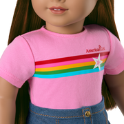 Truly Me™ 18-inch Doll #122 with straight dark-brown hair K2