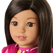 Truly Me™ 18-inch Doll #124 with straight black-brown hair L5