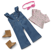 Western Flowers Denim Jumpsuit for 18-inch Dolls M4