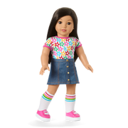 Truly Me™ 18-inch Doll #124 with straight black-brown hair L5