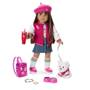 Truly Me™ 18-inch Doll #122 with straight dark-brown hair K2